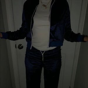 Blue Velvet Track Suit